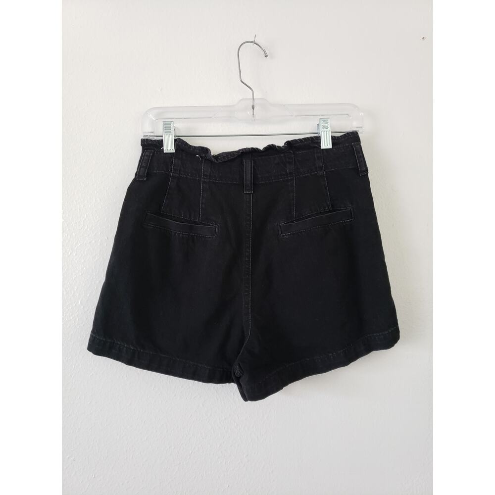 American Eagle Paperbag Denim Mom Shorts Onyx Black Highest Rise - Picture 4 of 9